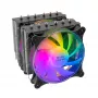 Mars Gaming MCPU-XT Schwarz CPU-Kühlkörper Dual-Tower-Kühlung 6 HCT-Heatpipes TDP 300W 2 ARGB PWM 12cm Lüfter
