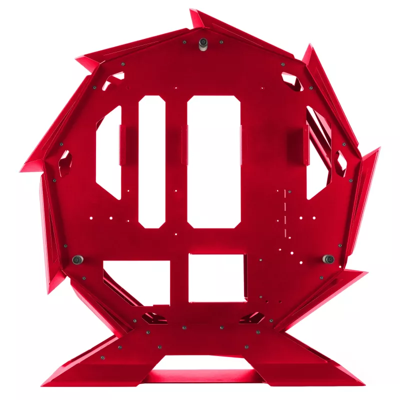 Mars Gaming MCORB Rot Micro-ATX XL Gaming-PC-Gehäuse Maßgeschneidertes rundes Design Doppeltes Hartglas