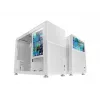 Mars Gaming MC-LCD Micro-ATX-Mini-Tower-Gehäuse mit Glasseitenteil, weiß