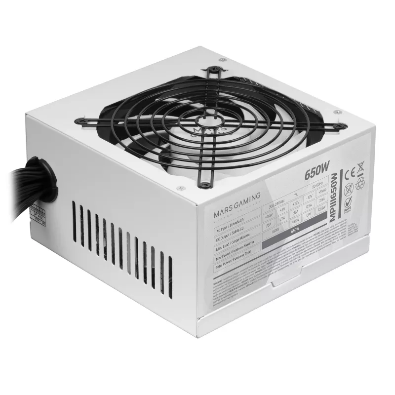 Mars Gaming MPIII650 Netzteil 650 W 20+4 Pin ATX ATX Weiß