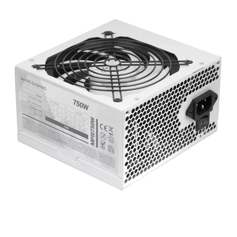 Mars Gaming MPIII750W Netzteil 750 W 20+4 pin ATX ATX Weiß
