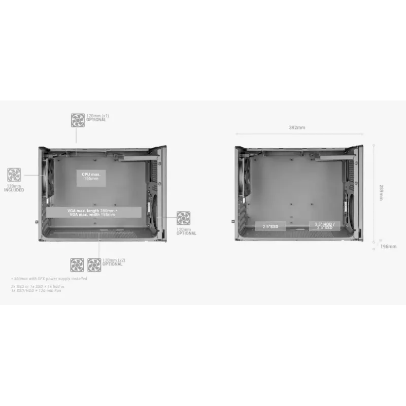 Computer Case Mars Gaming MCXPSW mATX Weiß