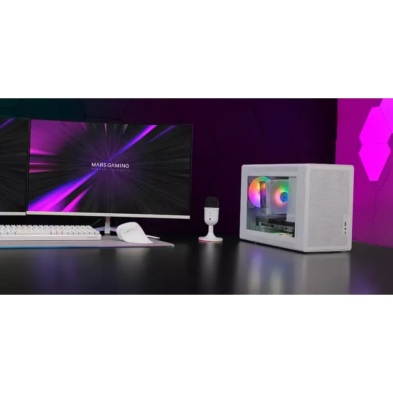 Computer Case Mars Gaming MCXPSW mATX Weiß