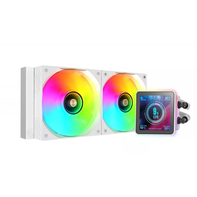 Mars Gaming ML-VISIONPRO240W Prozessor All-in-One-Flüssigkeitskühler 12 cm Weiß 1 Stk.