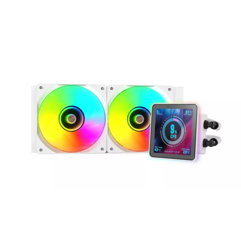 Mars Gaming ML-VISIONPRO240W Prozessor All-in-One-Flüssigkeitskühler 12 cm Weiß 1 Stk.