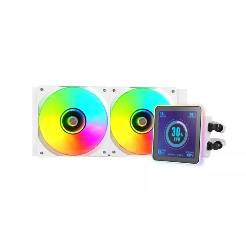Mars Gaming ML-VISIONPRO240W Prozessor All-in-One-Flüssigkeitskühler 12 cm Weiß 1 Stk.