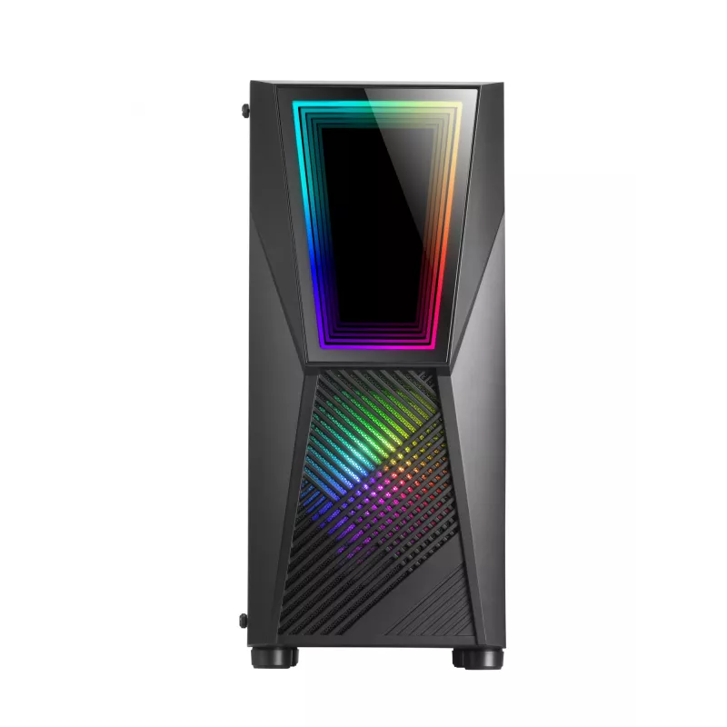 Mars Gaming MC777, ATX Computergehäuse, ARGB-Beleuchtung, Schwarz, PC, Schwarz, ATX, micro ATX, Mini-ITX, Blau, Grün, Rot, 15.8 cm, 31.8 cm