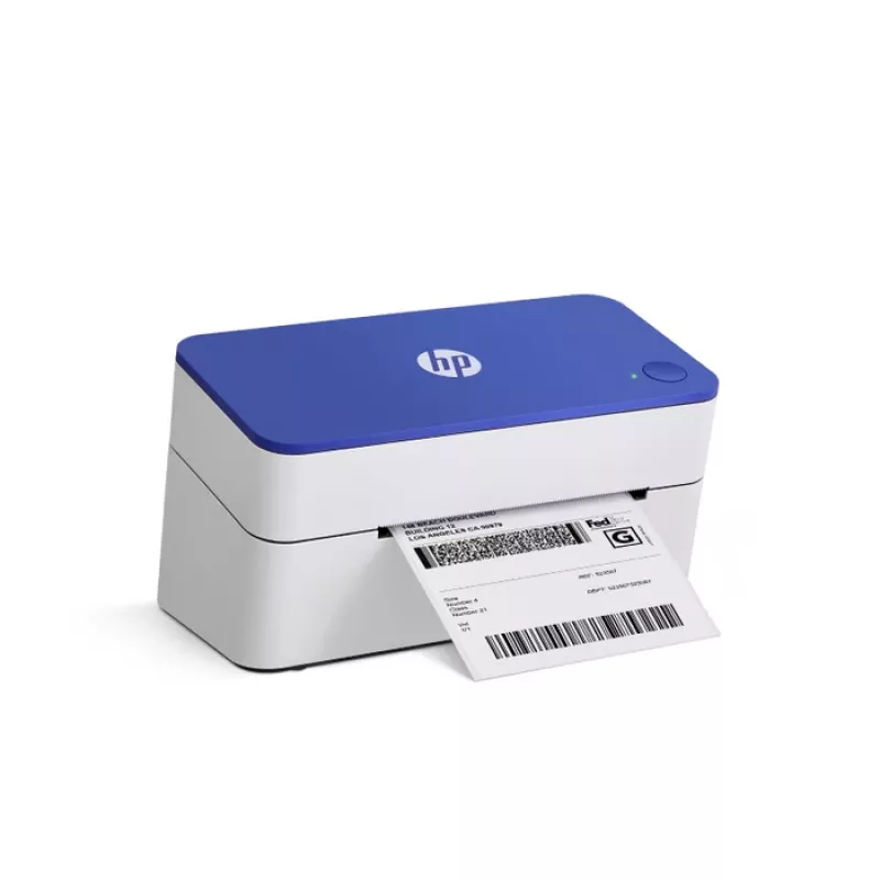 Thermodirekt-Etikettendrucker HP HPKE100 203 x 203 DPI 127 mm/s kabelgebunden USB Weiß/Blau