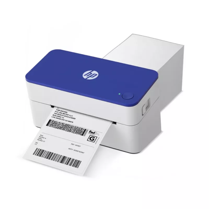 Thermodirekt-Etikettendrucker HP HPKE100 203 x 203 DPI 127 mm/s kabelgebunden USB Weiß/Blau