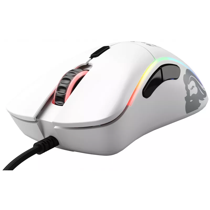 Glorious Gaming Glorious Model D Minus - Mattweiß, Rechtshändig, Optisch, USB Typ-A, 3200 DPI, 1 ms, Weiß