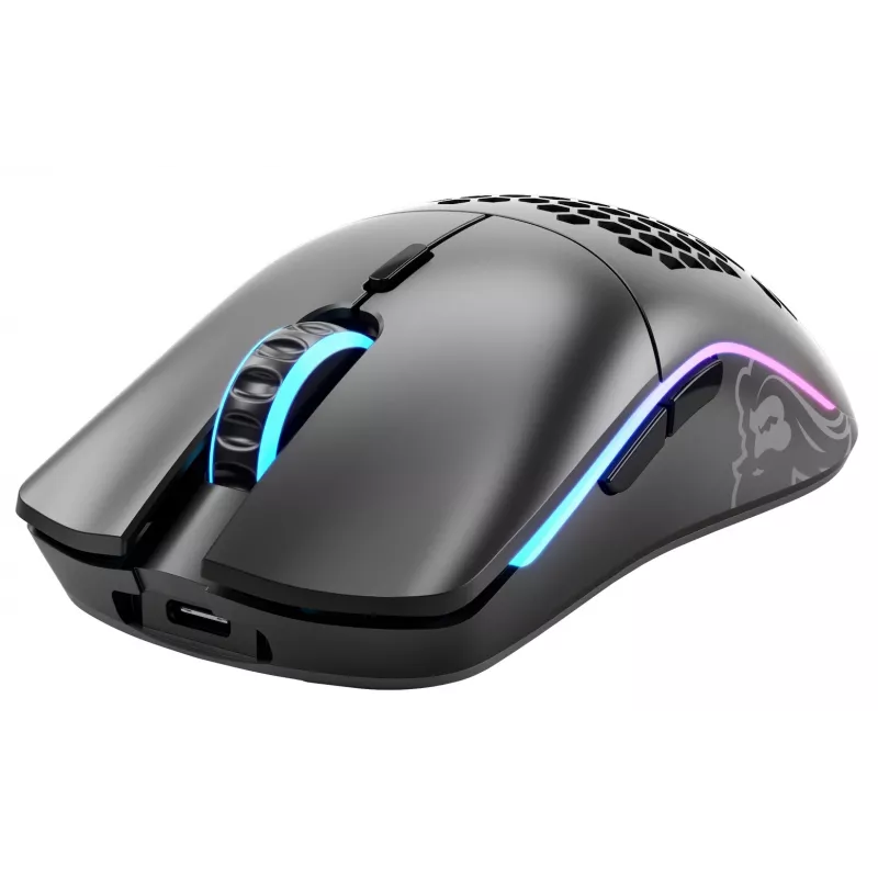 Glorious Gaming Glorious Model O Wireless - Mattschwarz, Rechtshändig, Optisch, RF Wireless, 19000 DPI, 1 ms, Schwarz