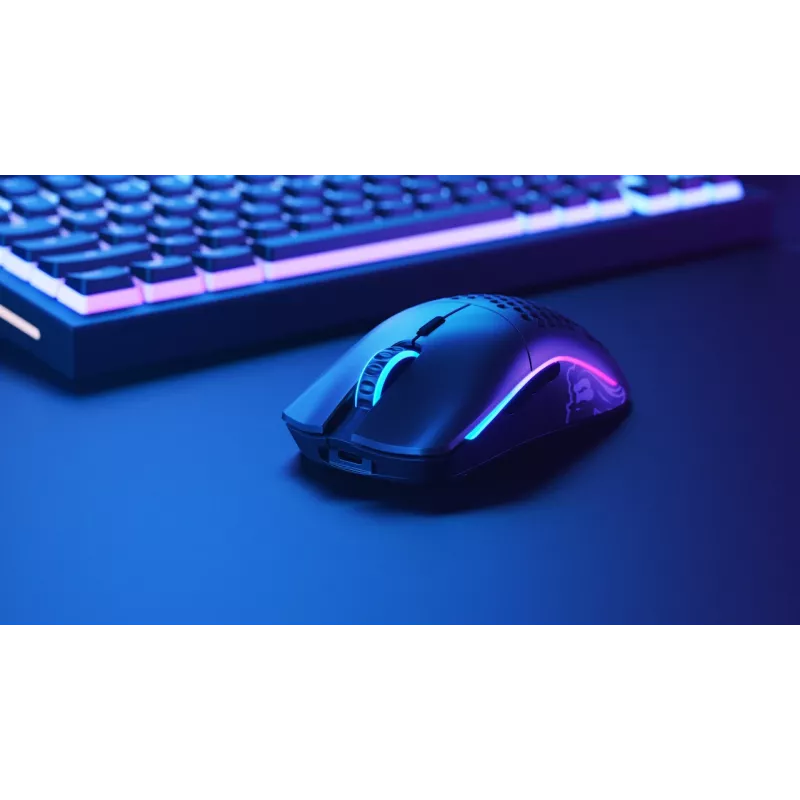 Glorious Gaming Glorious Model O Wireless - Mattschwarz, Rechtshändig, Optisch, RF Wireless, 19000 DPI, 1 ms, Schwarz