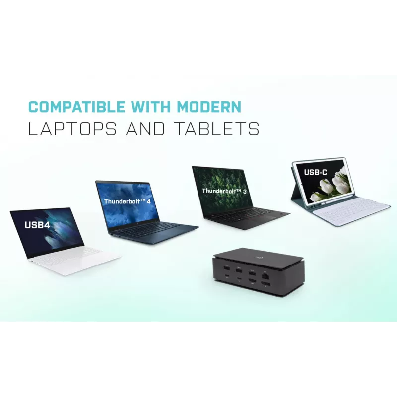 i-tec Metal USB4 Dockingstation Dual 4K HDMI DP mit Power Delivery 80 W + Universal-Ladegerät 100 W
