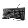 Trust Primo Tastatur Maus enthalten Universal USB AZERTY Belgisch Schwarz