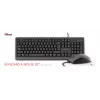 Trust Primo Tastatur Maus enthalten Universal USB AZERTY Belgisch Schwarz