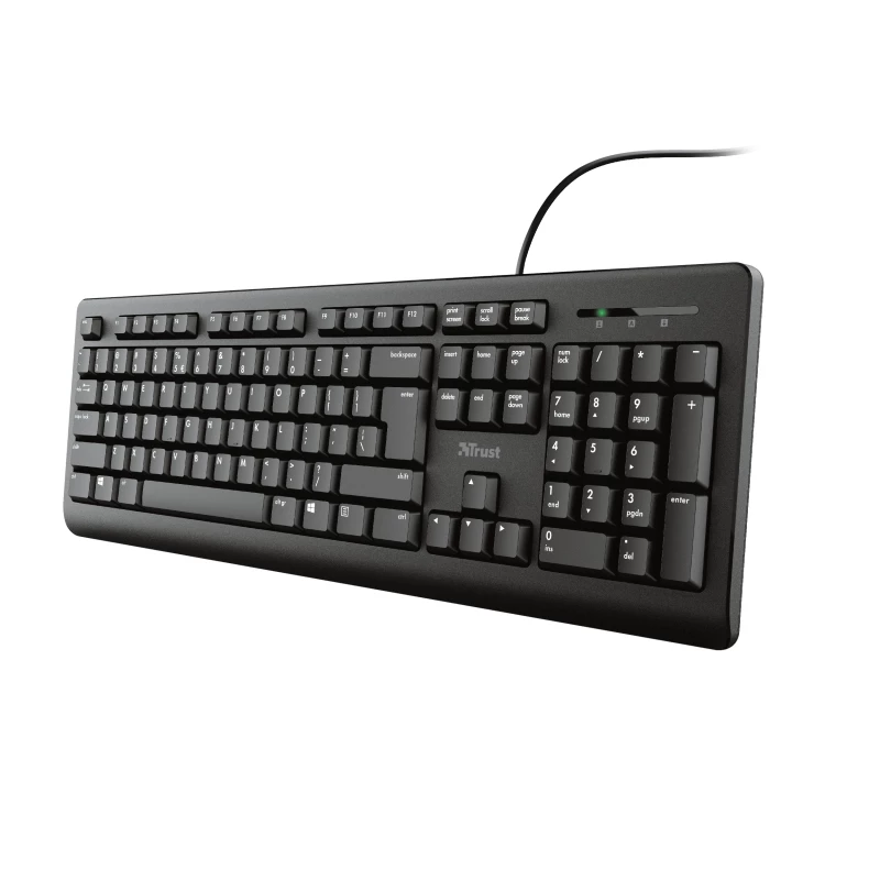 Trust Primo Tastatur Universal USB AZERTY Belgisch Schwarz