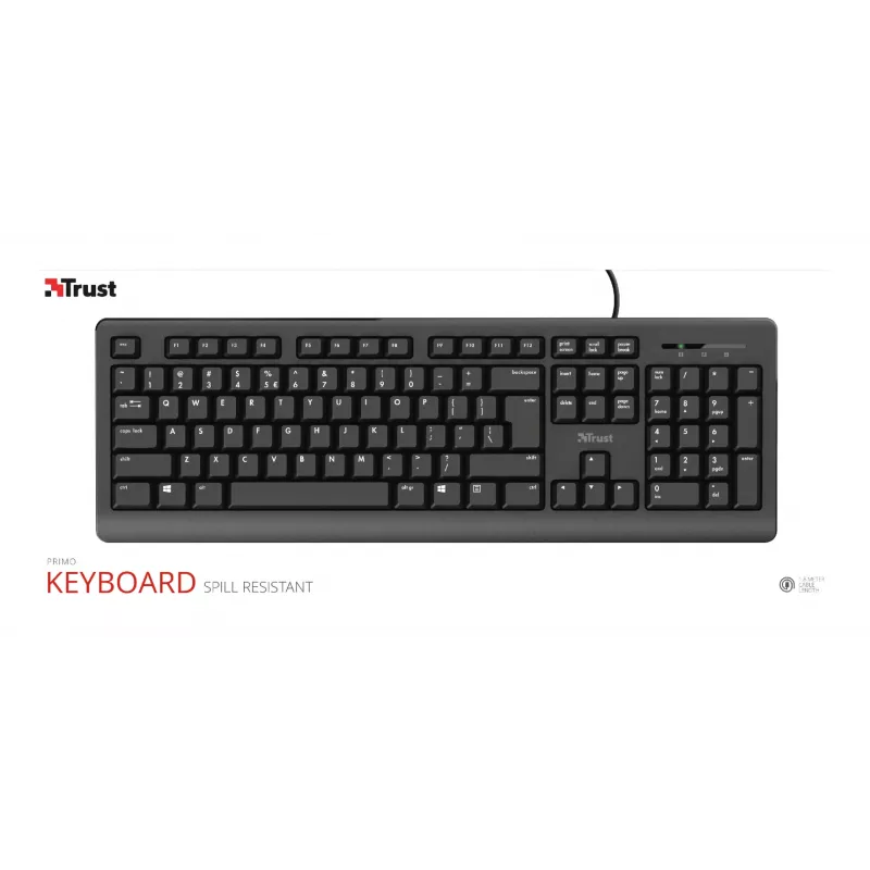 Trust Primo USB Tastatur, QWERTY, Niederländisch (24145)