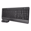 Trust TKM-450 Comfort Wireless Tastatur-Maus-Set, Full-Size (100%), Kabellos, RF Wireless, QWERTY, Schwarz, Maus inklusive