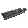 Trust TKM-450 Comfort Wireless Tastatur-Maus-Set, Full-Size (100%), Kabellos, RF Wireless, QWERTY, Schwarz, Maus inklusive