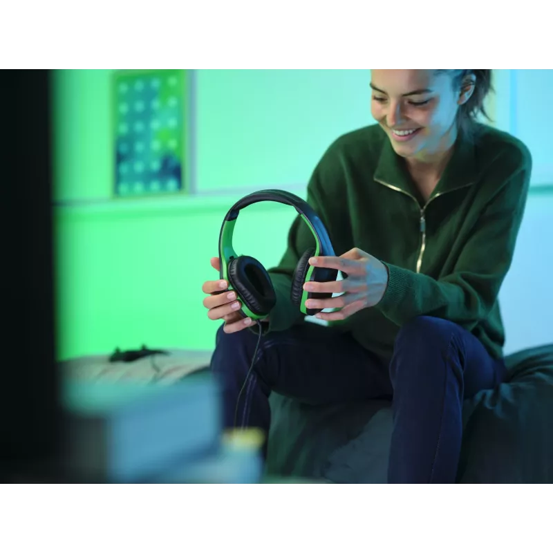 Trust GXT 415X ZIROX Headset Kabelgebunden Kopfband Gaming Schwarz, Grün