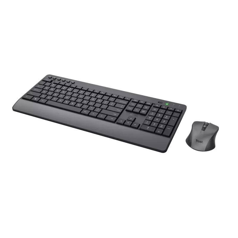 Trust Trezo Tastatur Maus enthalten Büro RF Wireless AZERTY Belgisch Schwarz