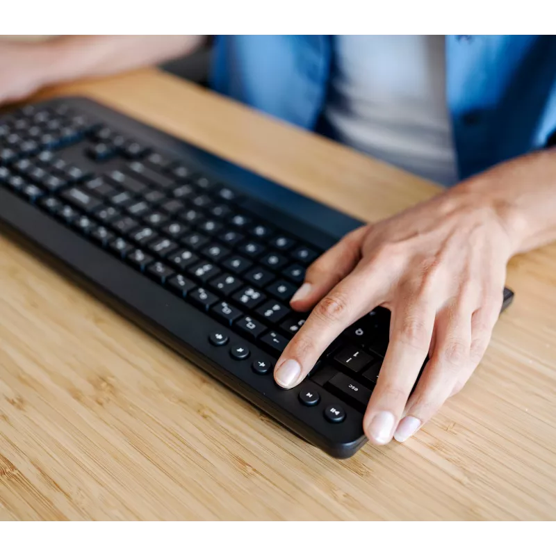 Trust Trezo Tastatur Maus enthalten Büro RF Wireless AZERTY Belgisch Schwarz