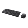 Trust Lyra Tastatur, Maus enthalten, Büro, RF Wireless + Bluetooth, AZERTY, Belgisch, Schwarz