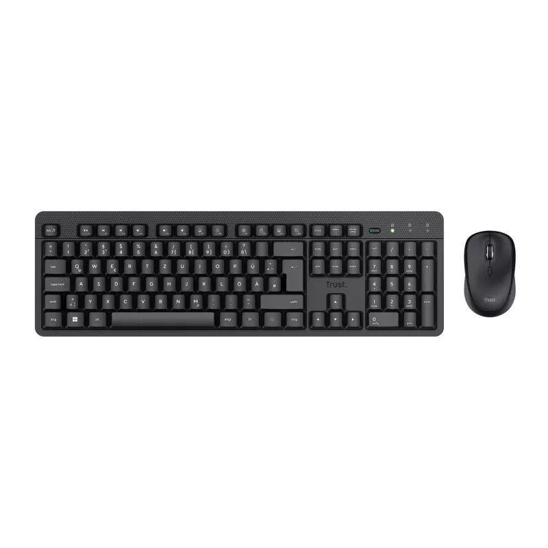 Trust TKM-360 Tastatur Maus enthalten Büro RF Wireless QWERTY US English Schwarz