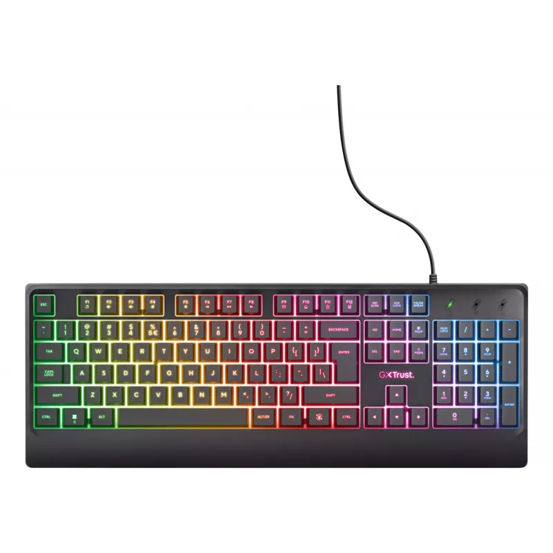 Trust GXT 792 Quadrox Tastatur Maus enthalten Gaming USB QWERTY Belgisch Schwarz