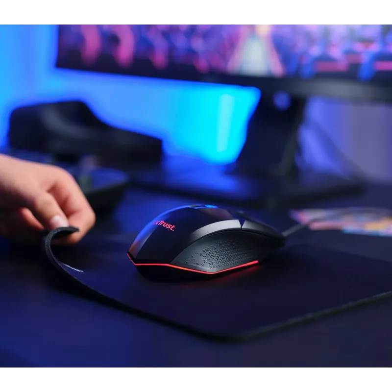 Trust GXT 792 Quadrox Tastatur Maus enthalten Gaming USB QWERTY Belgisch Schwarz