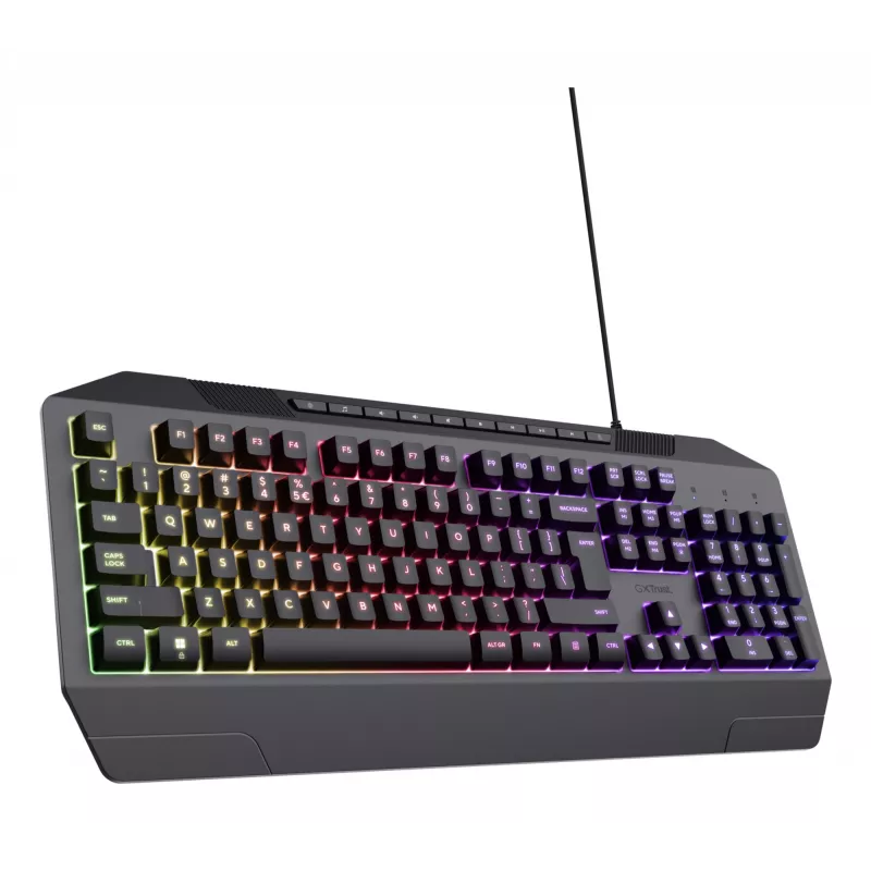 Trust GXT 836 Evocx Tastatur Gaming USB AZERTY Belgisch Schwarz