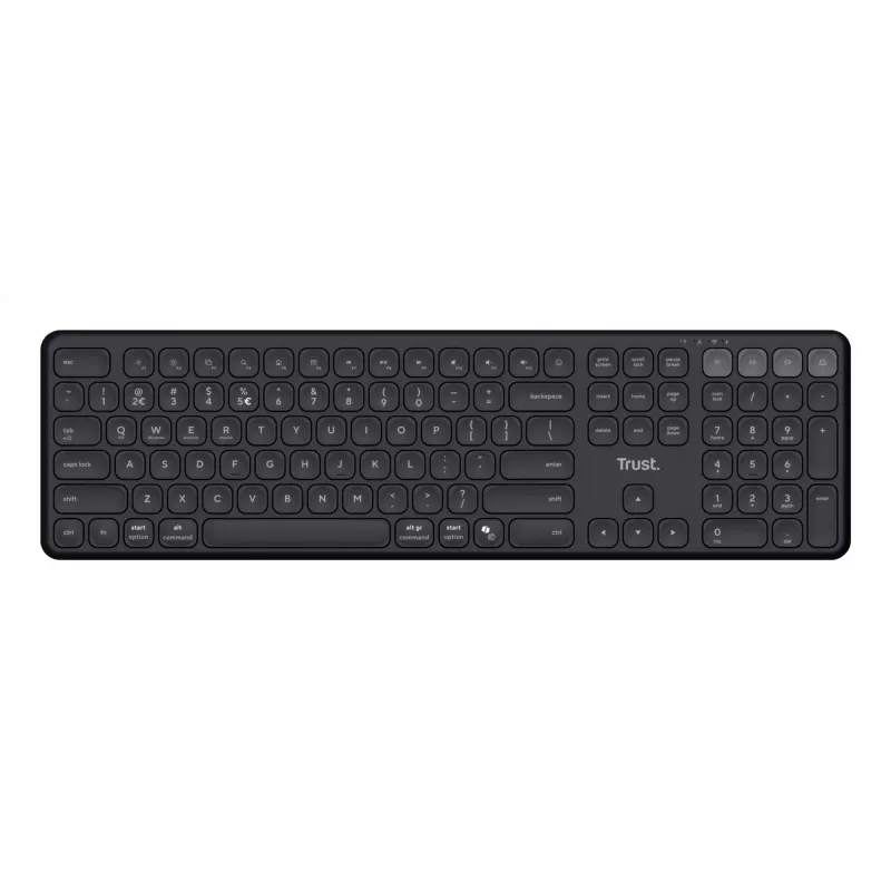 Trust Vaiya Tastatur Universal USB + RF Wireless + Bluetooth AZERTY Belgisch Schwarz