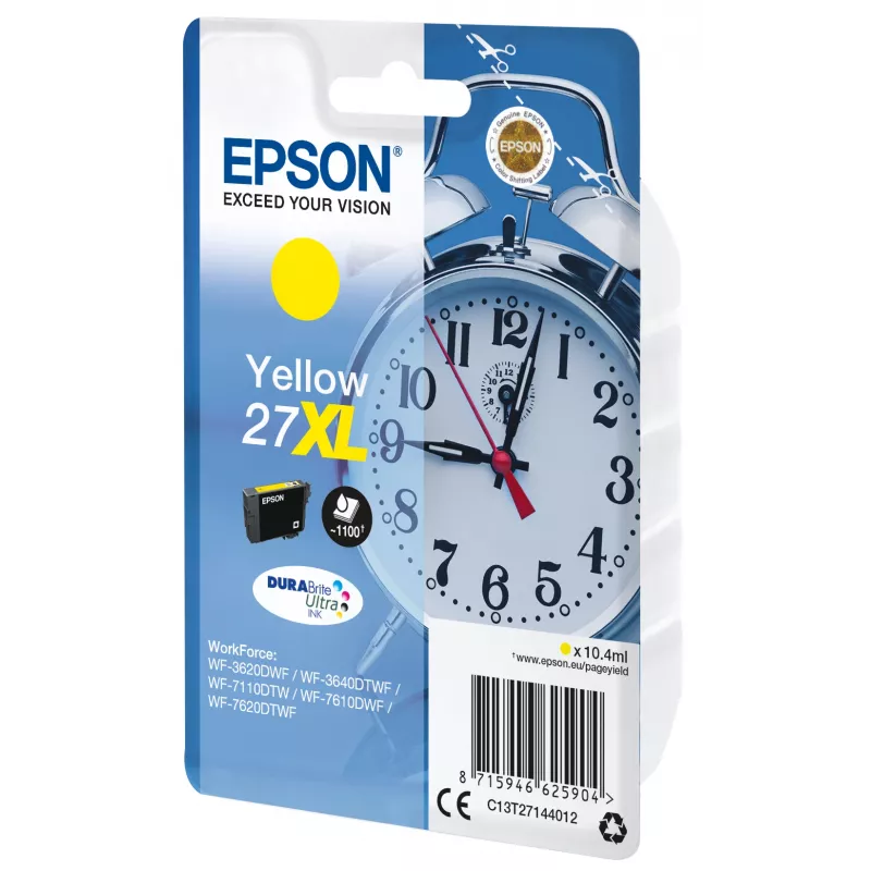 Epson Alarm clock Singlepack Gelb 27XL DURABrite Ultra Ink