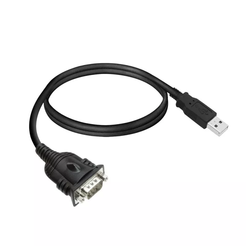 ACT 0,6 m USB-auf-Seriell-Adapter, Schwarz, 0,6 m, USB Typ-A, DB-9, Stecker, Stecker