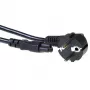 ACT Netzkabel CEE 7/7 Stecker (gewinkelt) - C5 schwarz 2 m