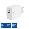 ACT USB-C-Ladegerät 65W 2-Port mit Power Delivery PPS und GaNFast