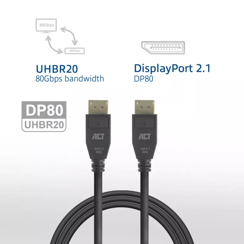 ACT AK4081 DisplayPort-Kabel 1 m Schwarz