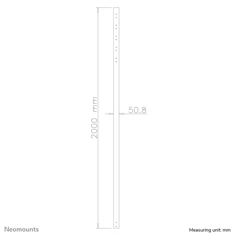 Neomounts FPMA-CP200 Verlängerungsmast TV-Deckenhalterung - Höhe 200 cm