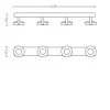 Philips WarmGlow LED Clockwork Decken-/Wandleuchte 4x LED, 18 W gesamt, 2700 K, 2000 lm, dimmbar, IP20, weiß
