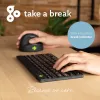 R-Go Tools Ergonomische Tastatur R-Go Compact Break, kompakte Tastatur mit Break-Software, QWERTY (NORDIC), Bluetooth, schwarz