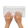 R-Go Tools Ergonomische Tastatur R-Go Compact Break, kompakte Tastatur mit Pausensoftware, QWERTY (NORDIC), Bluetooth, weiß