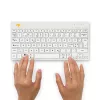 R-Go Tools Ergonomische Tastatur R-Go Compact Break, kompakte Tastatur mit Pausensoftware, QWERTY (NORDIC), Bluetooth, weiß