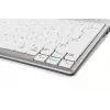 BakkerElkhuizen UltraBoard 950 BE Azerty, Mini, Kabelgebunden, USB, Scherentastenschalter, AZERTY, Hellgrau, Weiß