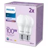 Philips Birne 100W A67 E27 x2, 13 W, 100 W, E27, 1521 lm, 15000 h, Kaltweiß
