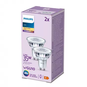 Philips Spot 35W PAR16 GU10 x2, 3,5 W, 35 W, GU10, 255 lm, 15000 h, Warmweiß