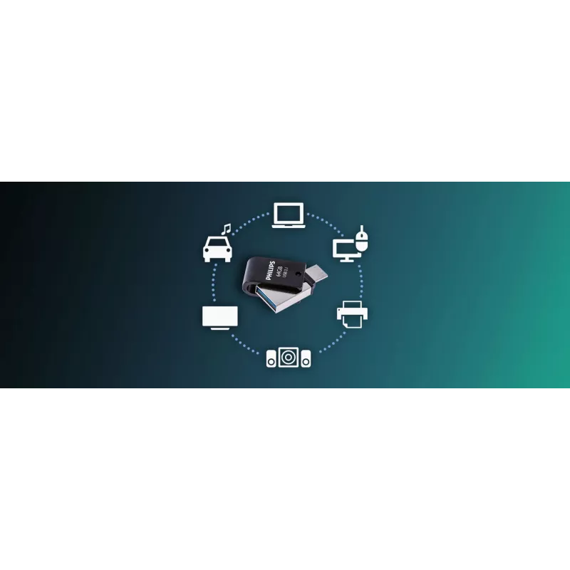 Philips FM64DC152B/00 USB-Stick 64 GB USB Type-C 3.2 Gen 1 (3.1 Gen 1) Schwarz