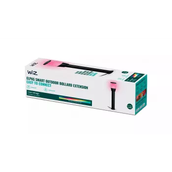 Intelligente Pollerleuchten-Erweiterung Signify WiZ – LED-Sockel-/Pfostenleuchte, 12 V, 108,5 × 108,5 × 518 mm, schwarz