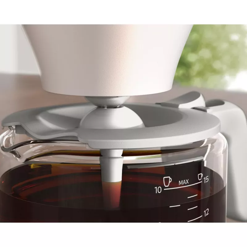 Philips Cafe Gourmet HD5416/00 Filterkaffeemaschine mit Glaskanne, Weiß
