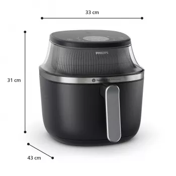 Philips 3000 series NA331/00 Fritteuse Einzel 6,2 L Standgerät 1700 W Heißluftfritteuse Schwarz, Silber