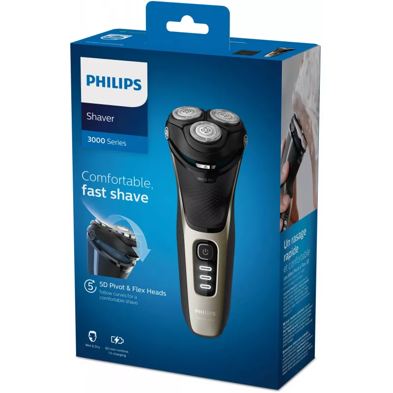 Philips SHAVER Series 3000 S3230/52 Nass- oder Trockenrasierer, Series 3000